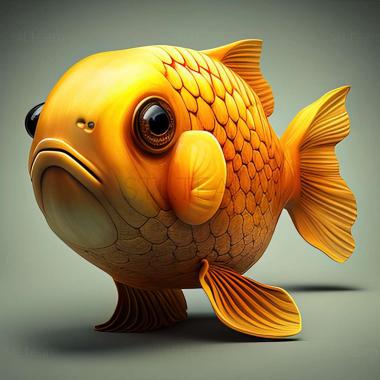 3D model Ranchu fish (STL)